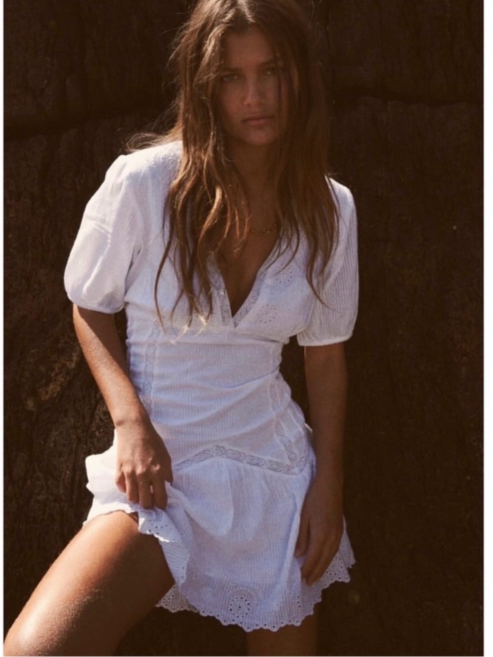 Zara White Eyelet Mini Dress